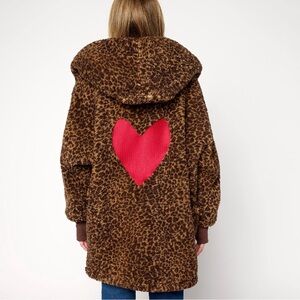 By Jill Martin Sherpa Embroidered Hooded Lounger - Petite M/L